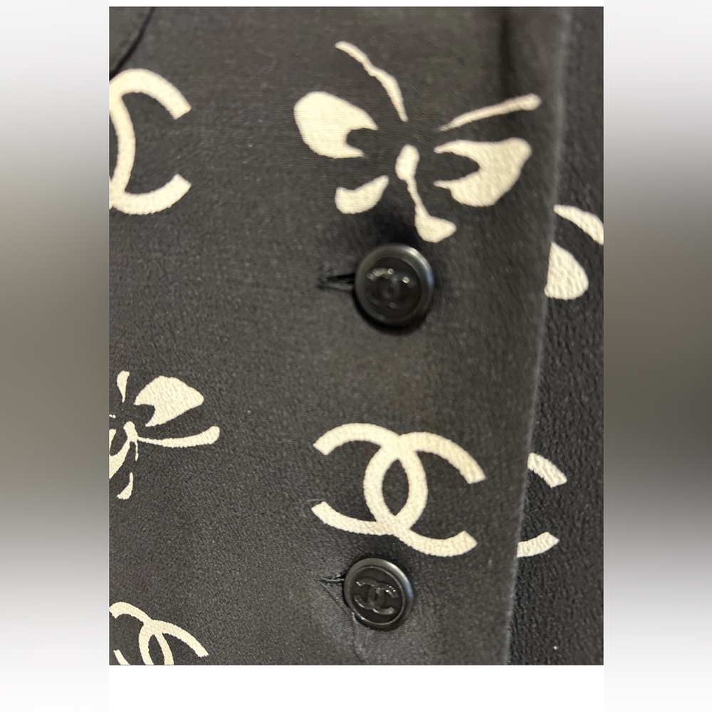 CHANEL Black and White butterfly cc logo dress from 1997’ - Picture 4 of 14